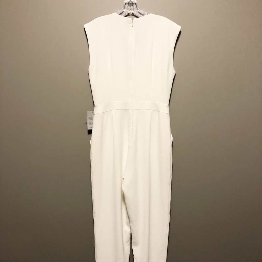 Adelyn Rae Shae Ankle Jumpsuit: White - Picture 7 of 8